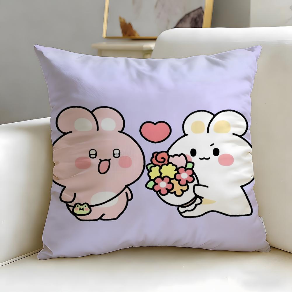 

virtual character Asamimichaan Asleep Cushion Cover Soft EasyWash Pillow Case Versatile for Couch Bed Travel and Office 30X30cm