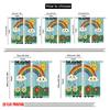 2pcs 2D flat printing Window Drapes Vintage Rainbow Flowers Polyester Without Electricity Festive Holiday Use for All Occasions