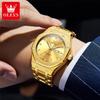 OLEVS 3726 Men's Watches Luxury Top Brand Original Quartz Wrist Watches For Man Luminous Waterproof Dual Calendar Man Watch New