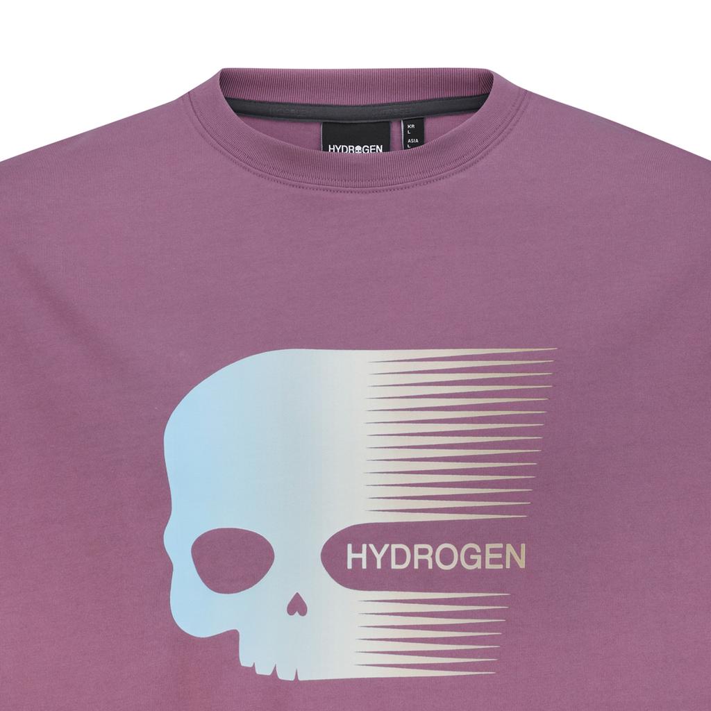 HYDROGEN Neon Skull Graphic Short Sleeve T-Shirt
