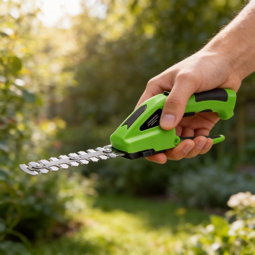 Garden Hedge Trimmer With Lithium Battery For Lawn And Shrub Pruning