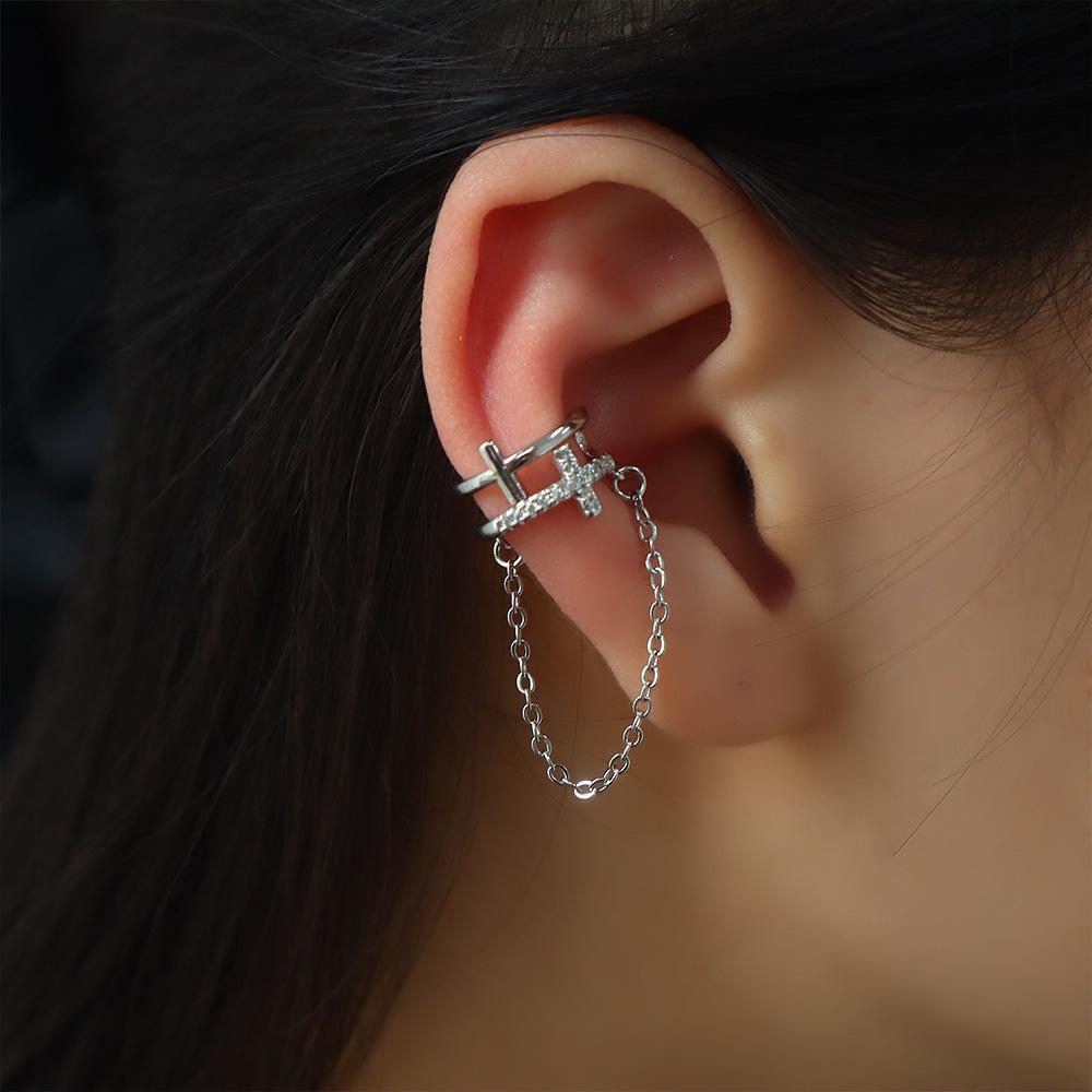 Sternenhimmel Perlenquaste Ohrhaken mit Zirkonia – Kein Piercing erforderlich