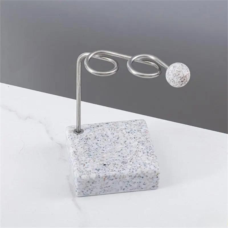 Sleekly Toothbrush Holder Rack With Rustproof Metal And Marble Stability