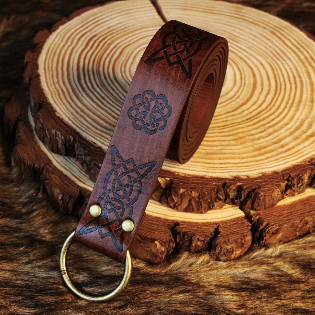 4 Pcs Mens Renaissance Costume Medieval Knight Tunic Costume Viking PU Belt Arm Guards Halloween Elf Warrior Cosplay