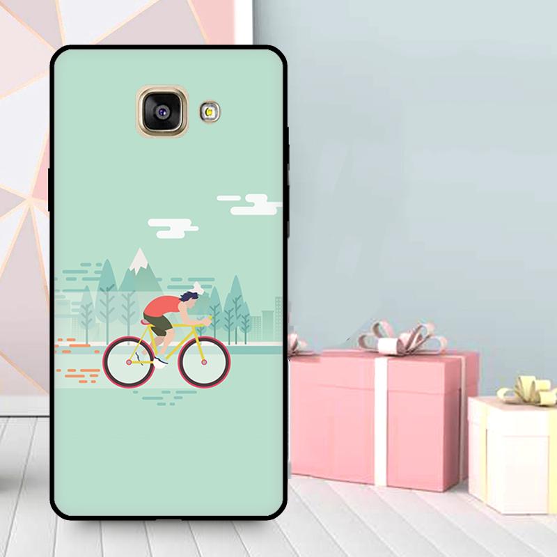 Bike Cycling Art Case For Samsung Galaxy A3 A5 2016 2017 A6 A7 A8 A9 2018 J1 J3 J4 J5 J6 Plus J7 J8 Cover