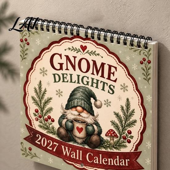 School Year Planning Tool 2027 Wall Calendar Funny Cartoon Illustrations Large Date Grids Annual Schedule Planner Thick Coated Paper Sturdy