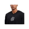 Under Armour American Retro Logo Print Crew Neck T-Shirt Men Tops Black 1376801-001