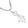 Bohemian Style Heart-Shaped Tassel Rhinestone Navel Ring with Waist Chain for Women's Belly Button Piercing Jewelry