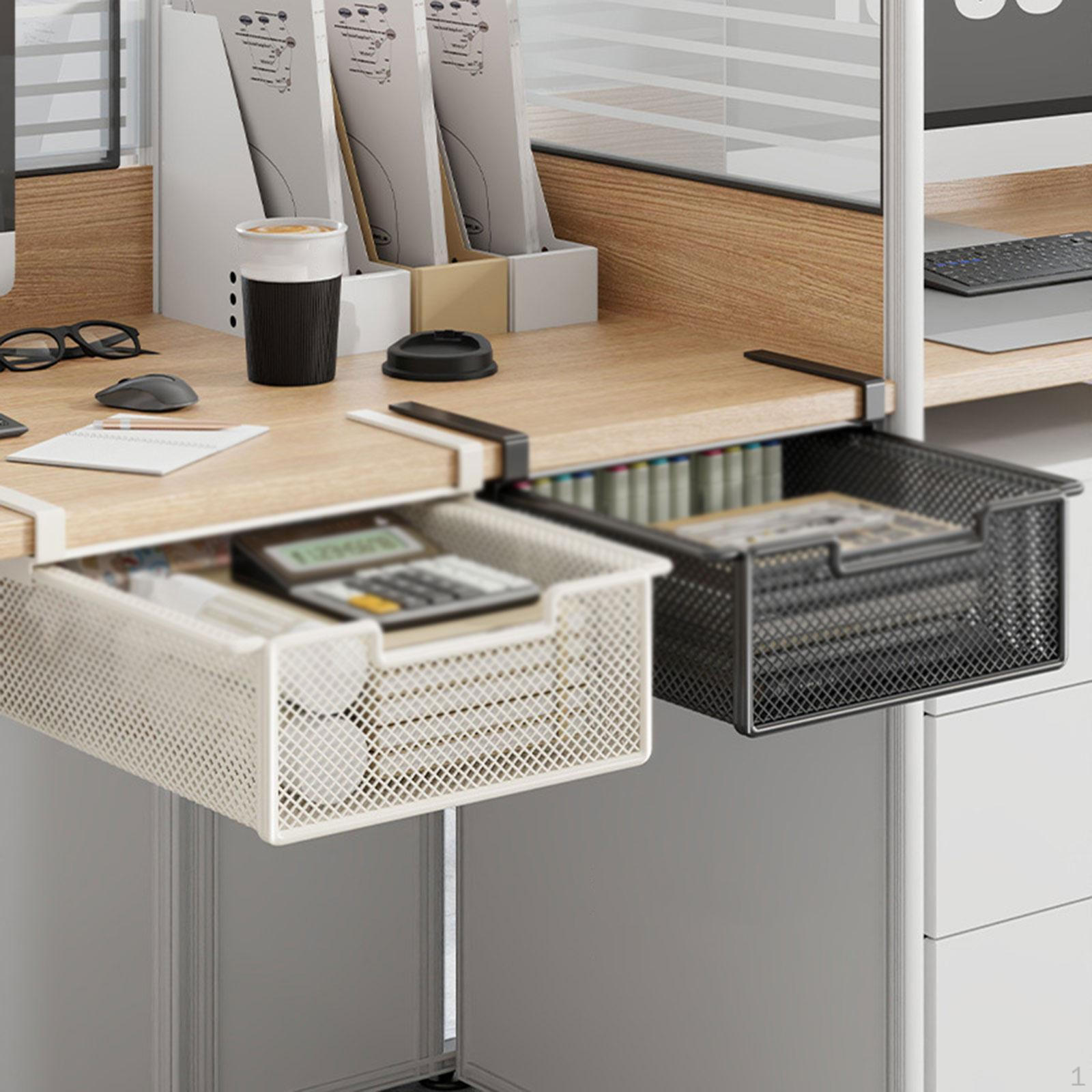 

Hanging Pullout Drawer Basket Wire Shelf Organizer Sturdy Portable under Cabinet белый