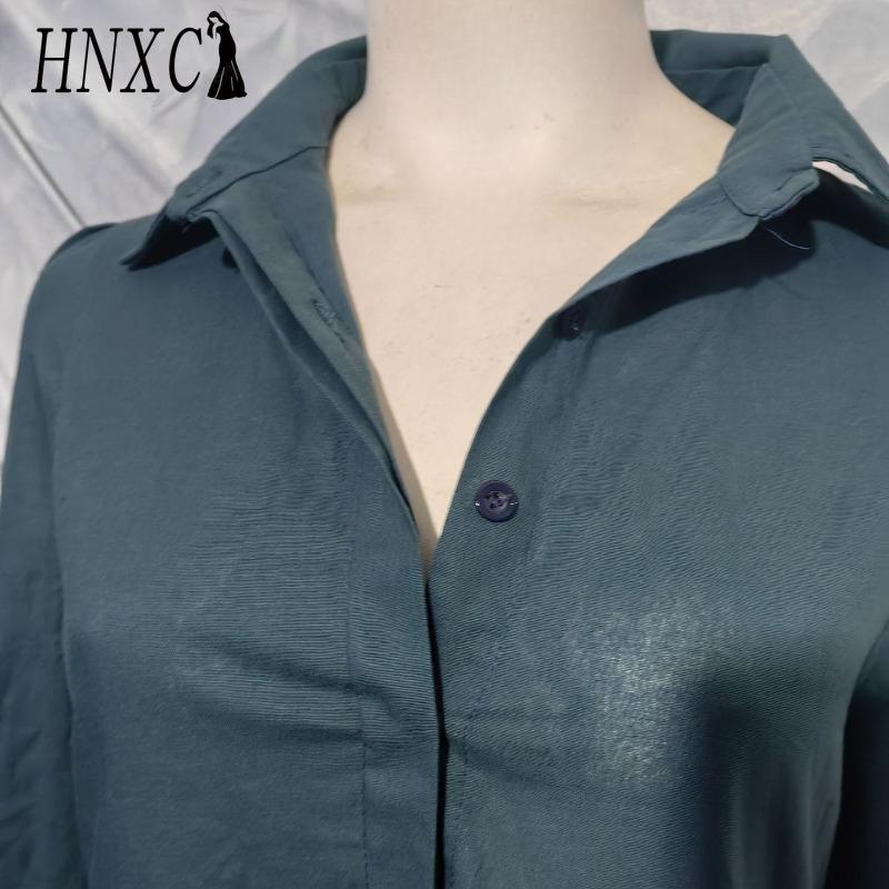 HNXC Γυναικεία Μόδα Άνοιξη Φθινόπωρο μονόχρωμα μονόχρωμα μακρυμάνικα φορέματα POLO με ψηλόμεσο λαιμό