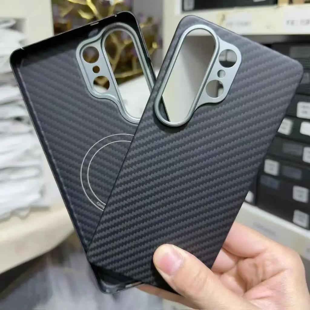 Wireless Charging Hard Cover For Samsung Galaxy S26 Ultra Premium Carbon Fiber Aramid Case