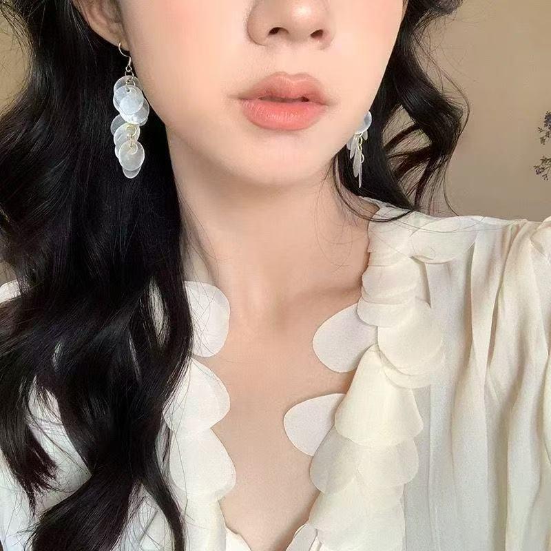 Fashion Starfish Shell Dangle Earrings Ocean Style Petal Drop Earrings For Women Summer Beach Vacation Jewelry