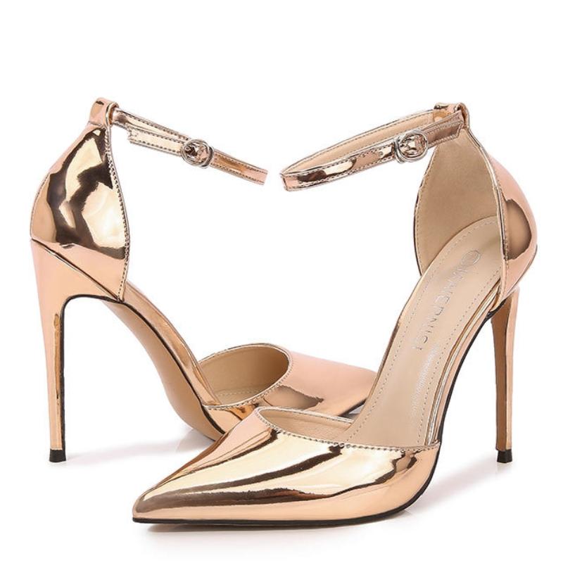High Heels Pumps Fashion Red Black Heel D'Orsay Women Sandal Large Size 45 48 Spring Summer Office Party Shoes Female Hey Si Mey