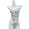 Sexy Lingerie Mesh Butterfly Embroidery Side Strap Open Gear Free Small Chest Big Onesie