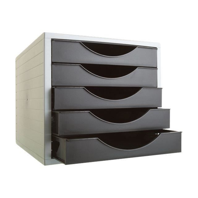 Bloc De Classement À Tiroirs - Archivo 2000 - Serie 4000 - 5 Tiroirs - A4 - Noir