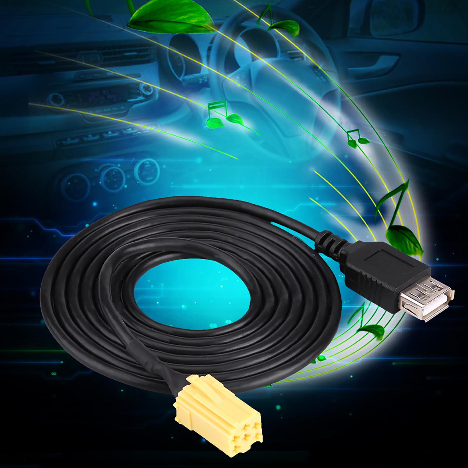 

Car Mini ISO 6Pin Connector Plug USB Adapter Cable for Alfa Romeo Fiat Grande Punto
