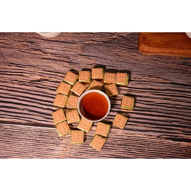Юньнань Цзиньдянь Маленький квадратный кирпич Черный чай Листья клейкого ароматного — фото 12