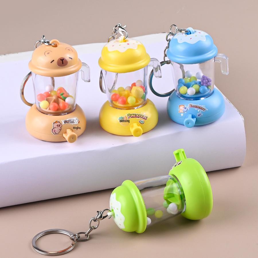 Cartoon Juicer Keychain: Mini Juice Maker Bag Charm & Children's Stress Relief Toy