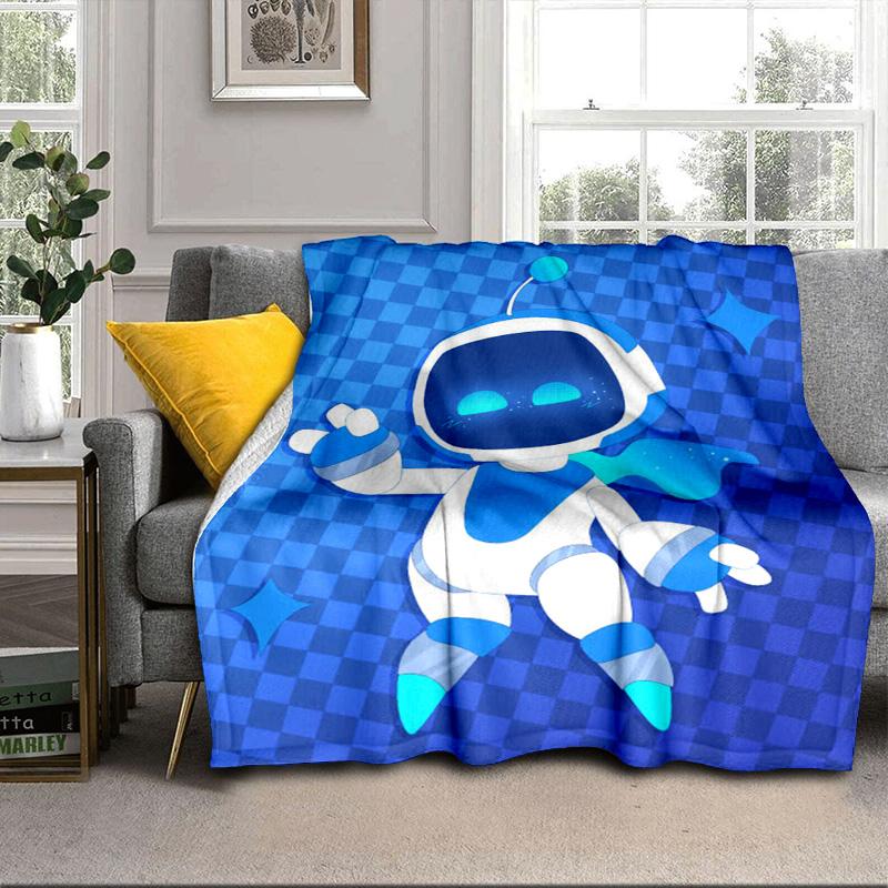 Weltraumabenteuer Astro Bot Tragbare Decke/Weiche Decke Bettwäschedecke Geeignet für Reisen Camping Wohnzimmer Büros Sofas Fan-Geschenke