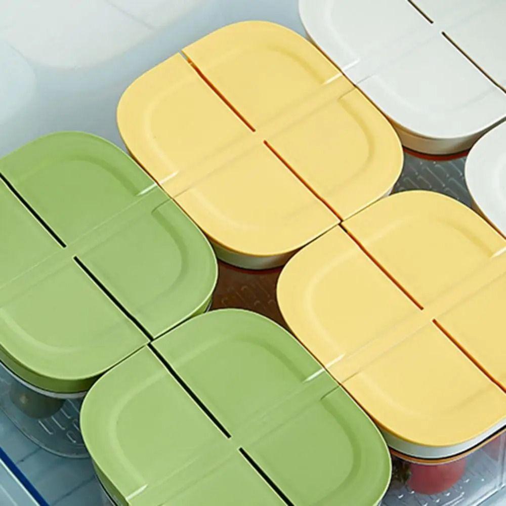 4 Grids Refrigerator Sealed Box BPA Free Kitchen Food Crisper Case Meal Preps