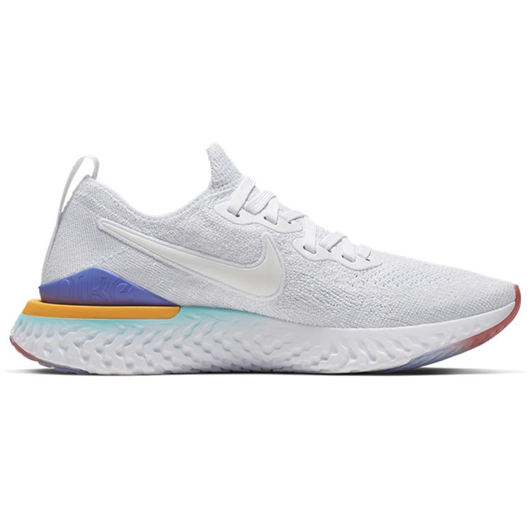 Nike Epic React Flyknit 2 Bianco Giada Iper Bagliore Ambra Donna BQ8927-104