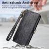 For Xiaomi 17 Pro Max Case Zipper Wallet Geometry Lines Leather Phone Cover with Strap
