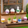 5PCS Cute Dollhouse Miniature Toy Colorful Patterned Vase Model Home DIY Decor Kids Play Toy Micro Landscape Ornaments Gifts