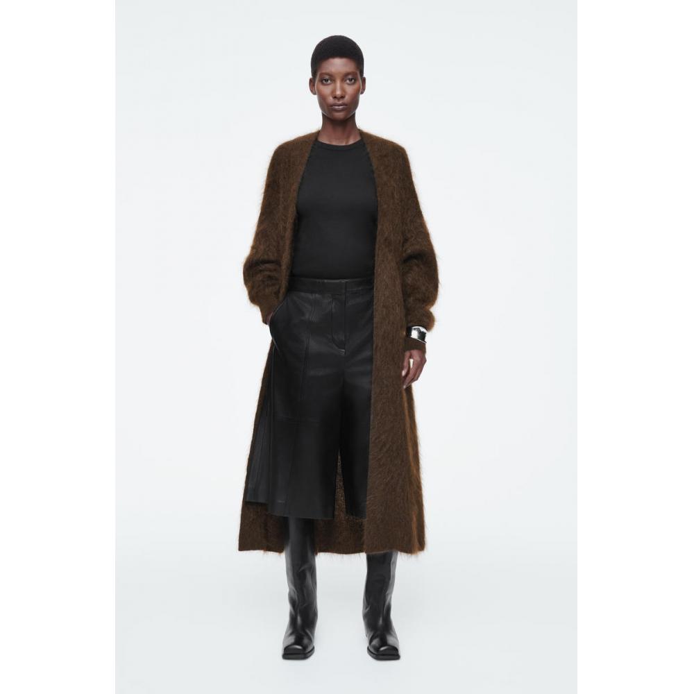 

Cos Japan Mohair Blend Maxi Cardigan dark brown/XSS