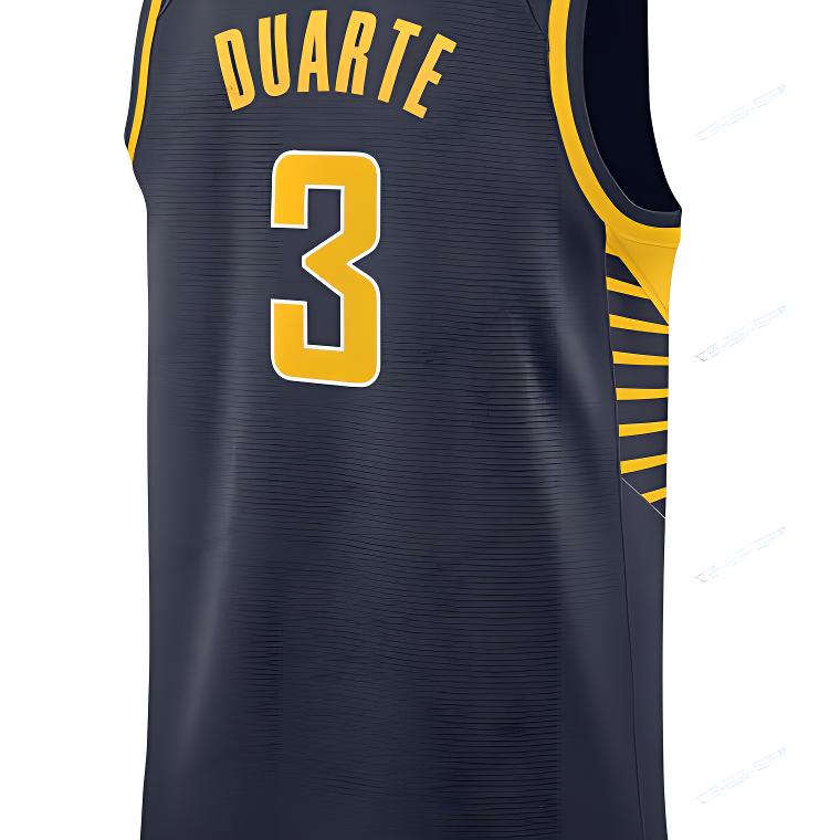 Nike NBA Team Limited Fan Edition Pacers Duarte No. 3 Basketball Jersey Men Tops Navy-Blue CW3667-422