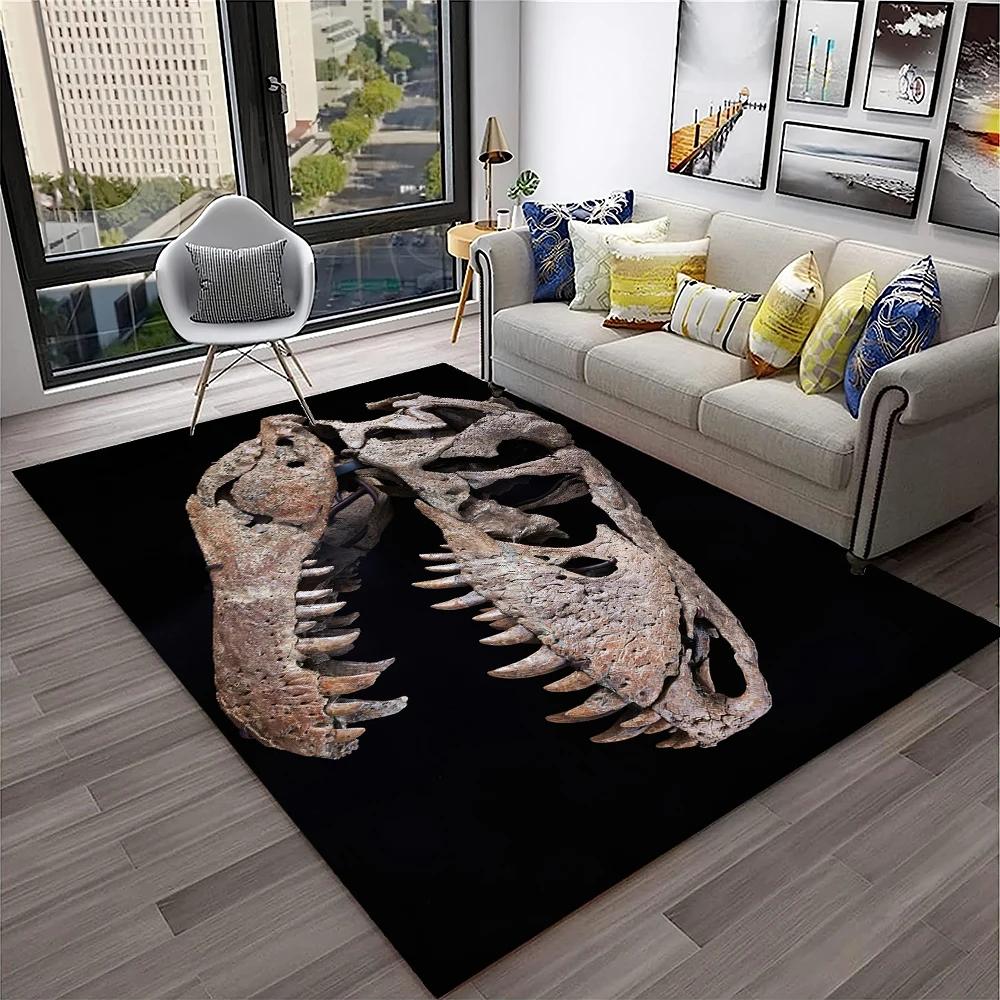 3D Dinosaur Animal Fossil Series Carpet HD Rug for Home Living Room Bedroom Sofa Doormat Decor,kids Area Rug Non-slip Floor Mat