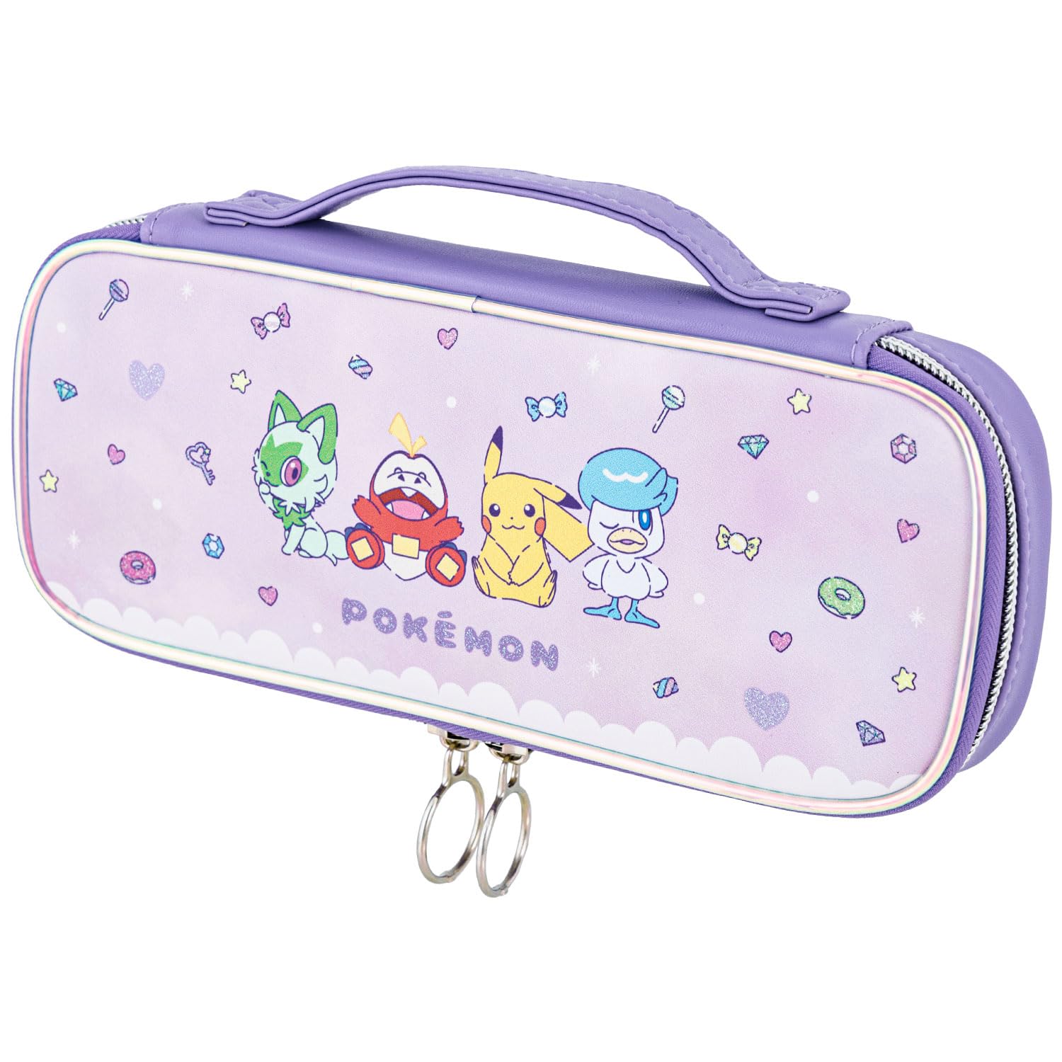 Showa Note Pen Case with Mesh Pocket and Pencil 987729004 Pokémon Holder, Pink,
