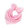Fashion Satin Silk Square Scarf For Muslim Women Solid Color Soft Bandana Ladies Headband Casual Scarves 60*60Cm