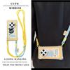 KEYSION Crossbody Strap Phone Case for Redmi 14C Cute Cartoon Long Lanyard Mirror Shockproof Cover for Xiaomi POCO C75
