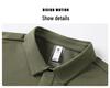 Premium Brand Men's Quick-Dry Golf Polo Shirt with Stand-Up Collar - High-End Design