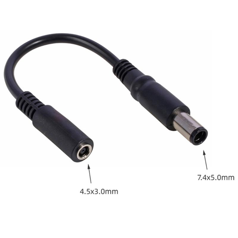 90W DC Converter Cable 4.5x3.0mm Female To 4.5x3.0mm 7.4x5.0mm 5.5x2.5mm 7.9x5.4mm Square Male Plug Converter Cable 18CM