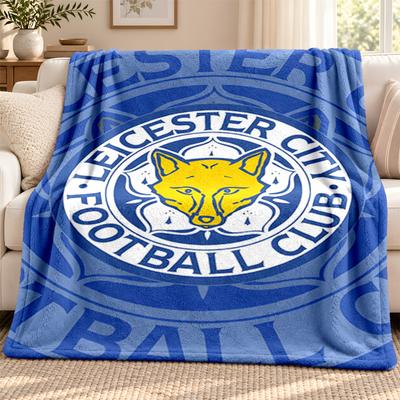 Leicester City Blanket Flannel Blanket Soft Cozy Plush Throw for Sofa Bed Lightweight Home Decoration Outdoor Camping