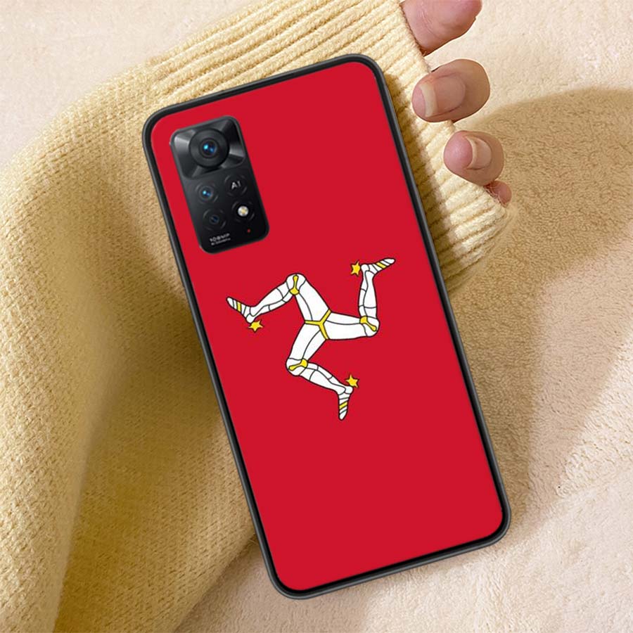 Isle of Man Coat of Arms Phone Case For Redmi Note 13 14 15 Pro Plus 12 13C 12C 15C 9 10 10C 9T 9C 9A TPU Soft Cover Clear Cell