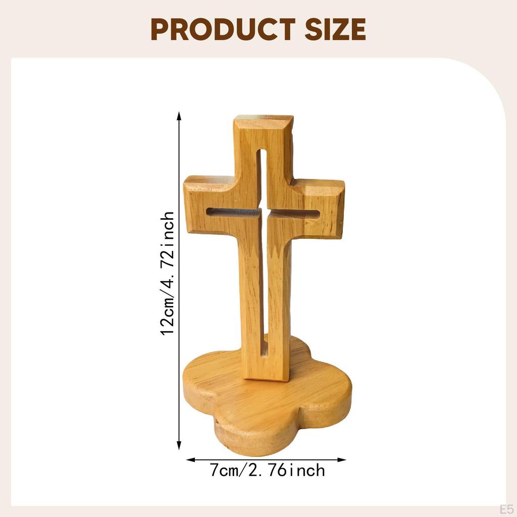 Decorative Wood with Base, Wooden Crucifix of Saint Jesus for Weddings