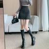 Korean A-Line Wool Blend Pleated Skirt - Women's High-Waisted Slimming Short Skirt for Autumn/Winter