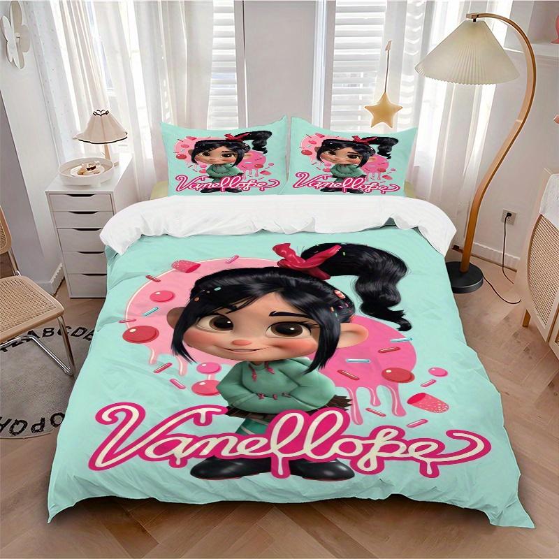 3pcs Vanellope Quilt Set - Soft and Comfortable Bedroom, Guest Room and Dorm Decor Bedding Set 1 Quilt Cover + 2 Pillowcases.S096