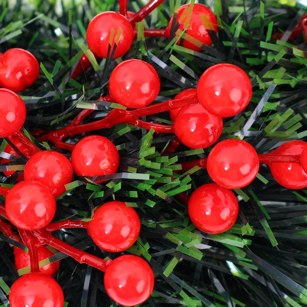 Artificial Berries Christmas Red Berry Branches for Xmas Tree Decoration Party Home Table Ornaments Red Fruit Wreath DIY Gift