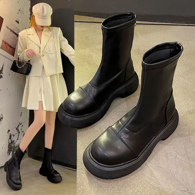 Martin boots winter women's short boots 2025 new spring and autumn single boots small cool thick-soled thin boots increase height