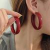 Ankola Red Simple Large Circle Earrings, Autumn And Winter Light Luxury Temperament High-End Sense Exquisite Atmosphere Earrings Women