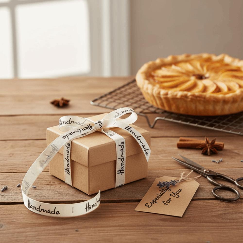 1PCS 20 Yards Handmade Ribbon Natural Ribbon Satin Ribbon Gift Packaging Ribbon Home Decoration