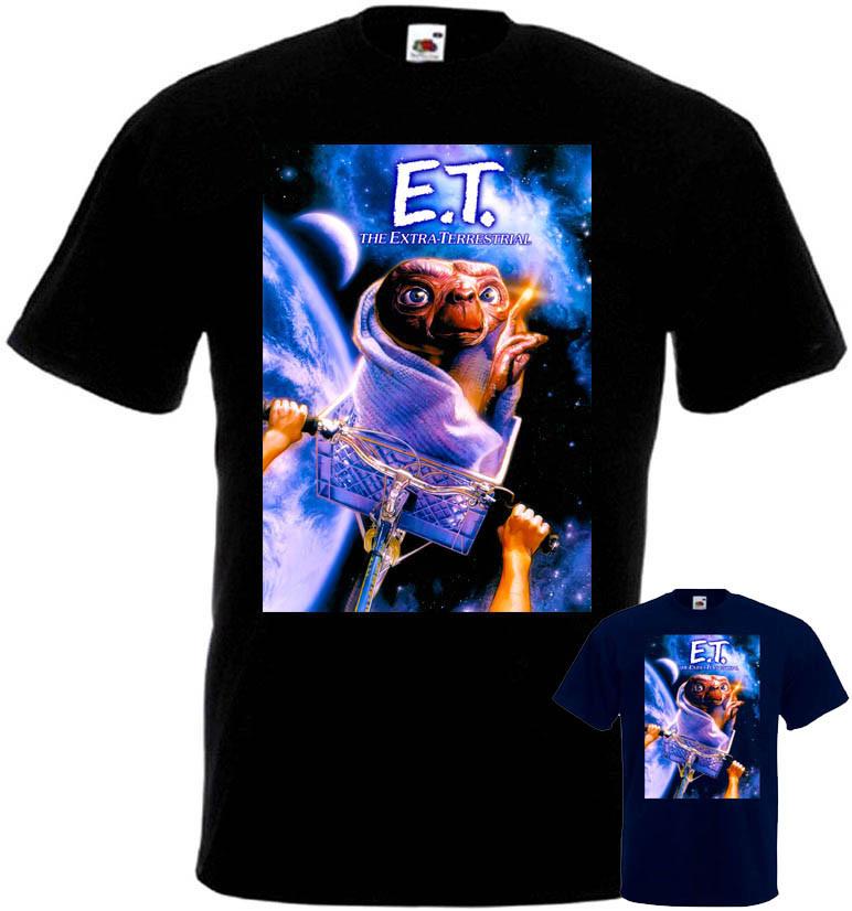 E.T. Extra Terrestrial v4 T-shirt black navy blue movie poster all sizes S5XL