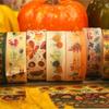 Autumn Fall Gift Wrapping Paper Washi Tape Colorful Self Adhesive Masking Tape DIY Sticker Office Stationery Crafts Tape