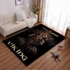 Viking Thema Tapijt met Krijgerspatroon en Runensymbolen Decor Geschikt voor gebruik als antislip voor woonkamer slaapkamer banken