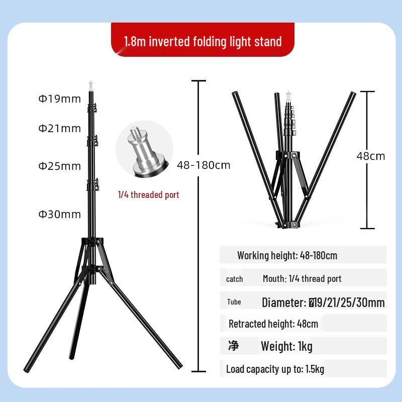 Reinforced 2.8m Stainless Steel Light Stand with Magic Legs for Flash Photography