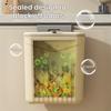 Kitchen Compost Bin with Lid Wall Mounted Garbage Can Bathroom Kitchen Waste Basket Bin