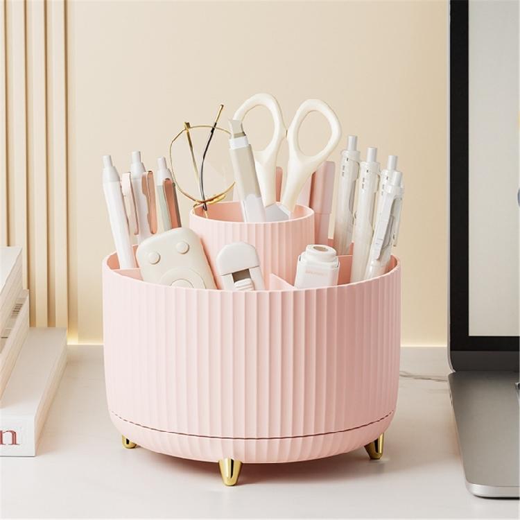Organizzatore da scrivania a 6 scomparti per bambini, Portapenne rotante, Porta materiale artistico